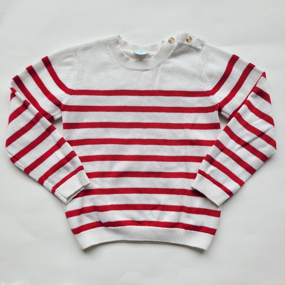 Edgehill Collection Red Striped Sweater